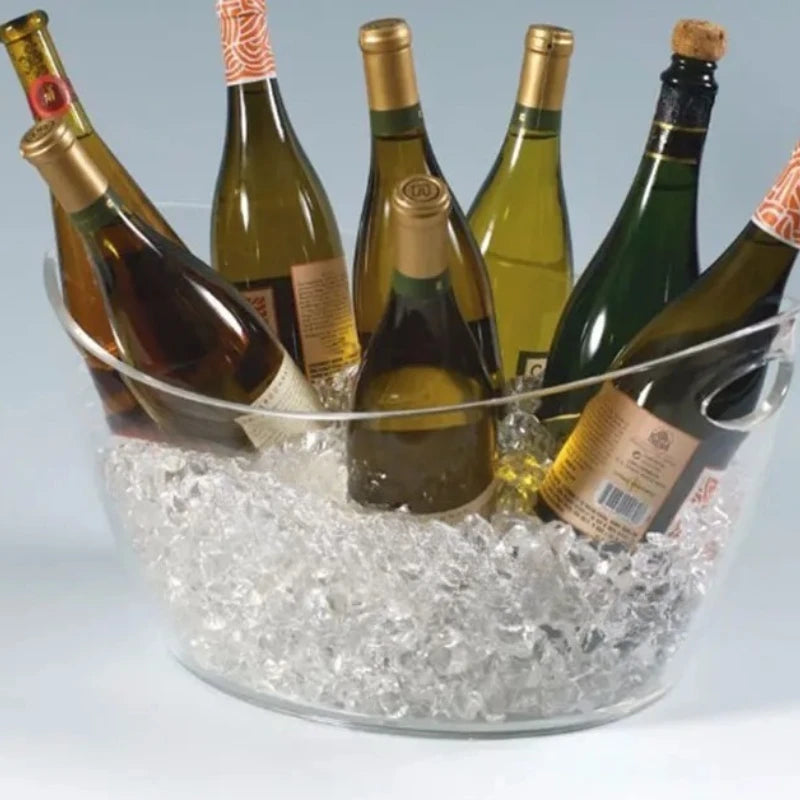 Non-LED Boat Style Ice Bucket for Beer KTV Yuanbao Cocktail Cooler Bar Mixed Drink Basin Iced Wine Tub Container