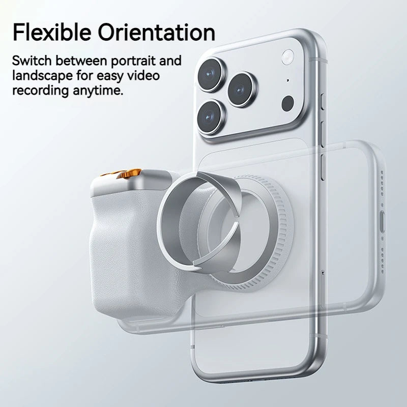 Magnetic Phone Camera Shoot Hand Grip Zoomable Smart Phone Holder Shooting Aid Remote Control Handle For Iphone Android Phone