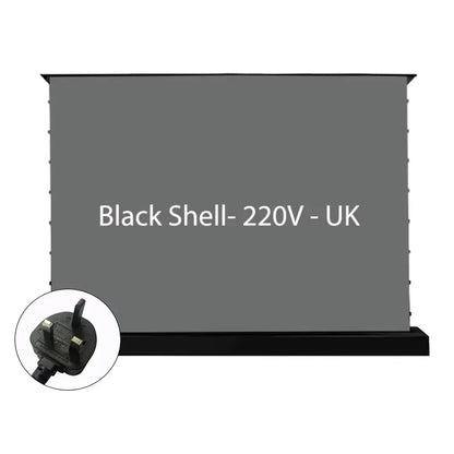 2025 New 120 inch ALR Rejecting Motorized Electric Tab Tension Floor Rising Projector Screen Square Shell  for UST Projector