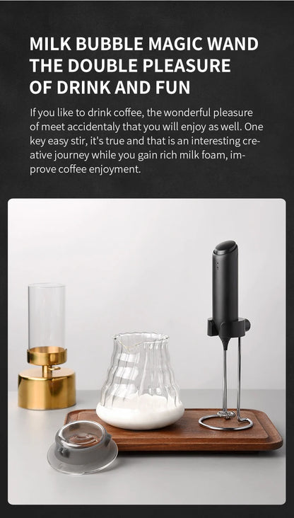 Wireless Electric Milk Frother Whisk Egg Beater USB Rechargeable Handheld Coffee Blender Milk Shaker Mixer Foamer Food Blender