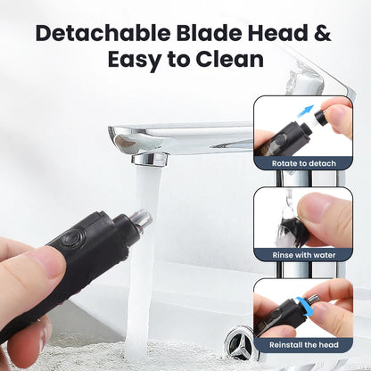 Electric Nose Hair Clipper Rechargeable Automatic Shaving Nose Trimmer Unisex Professional Washable Painless Nose Hair Trimmer