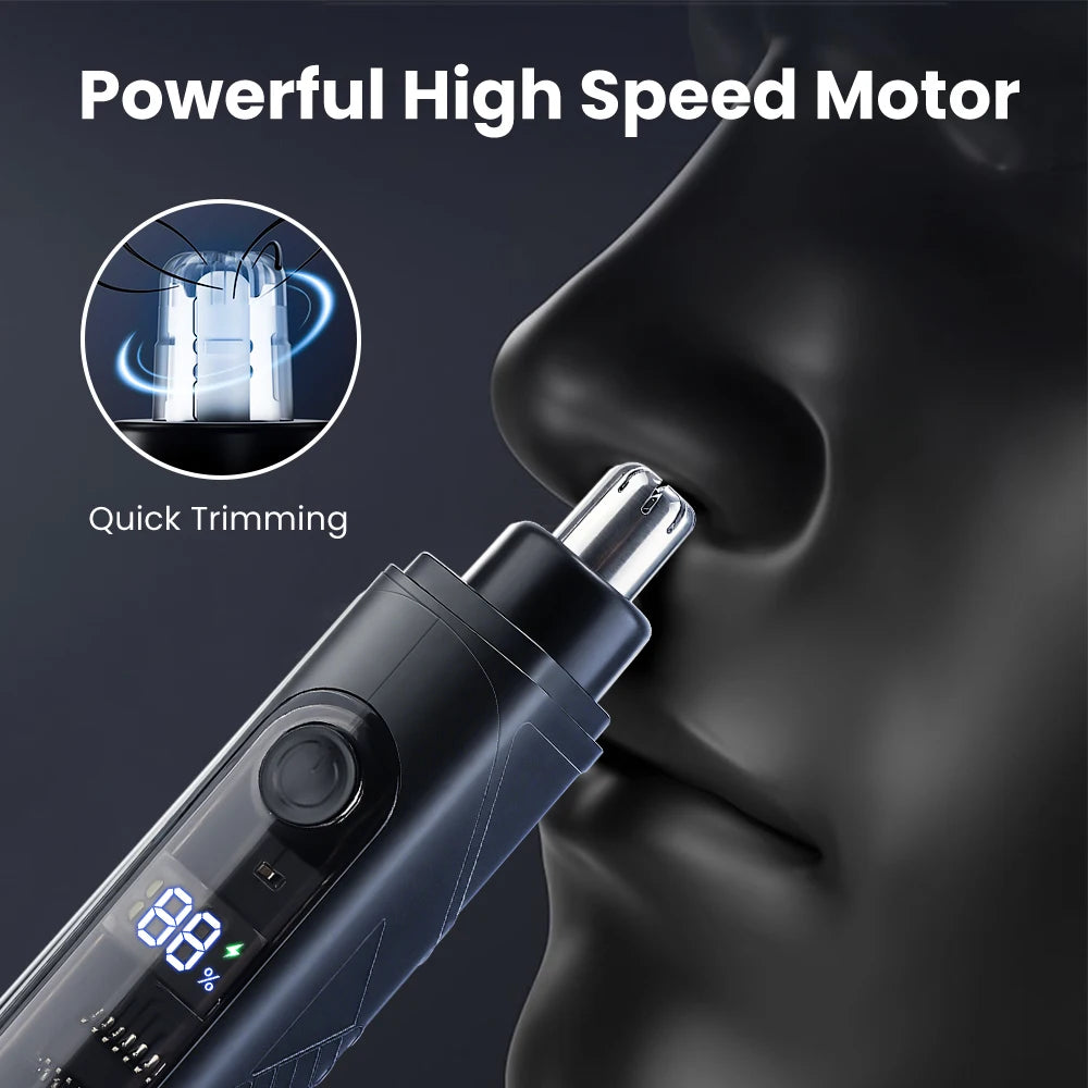 Electric Nose Hair Clipper Rechargeable Automatic Shaving Nose Trimmer Unisex Professional Washable Painless Nose Hair Trimmer