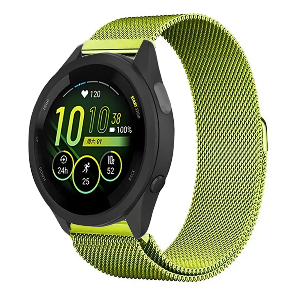 20mm 22mm Magnetic Milanese Strap for Garmin Forerunner165 55 645 265 965 255/Active 5/Vivoactive Comfortabe Band Garmin Venu 3