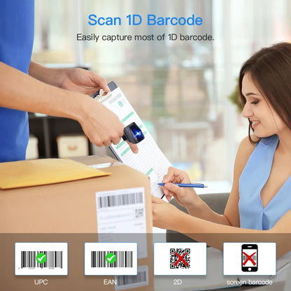 Eyoyo EY-016 Finger Ring Barcode Scanner Mini Wearable 3-in-1 USB Wired & 2.4G Wireless QR Reader for Store Warehouse Scanning