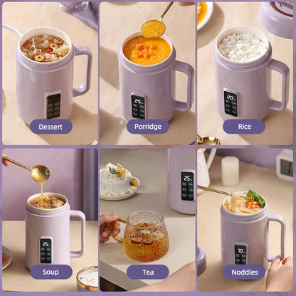 220V /110V Fully Automatic Mini Stew Pot Porridge Pot Household Electric Stew Pot Ceramic BB Soup Porridge Cooker EU/US Plug