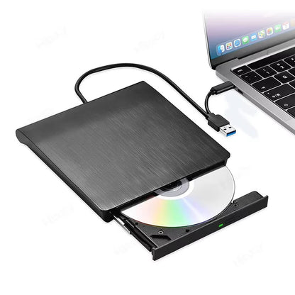USB 3.0 Type-C External CD DVD Drive, USB 2.0 Slim Protectable External CD-RW Drive DVD-ROM  Player for Laptops Desktop PCs