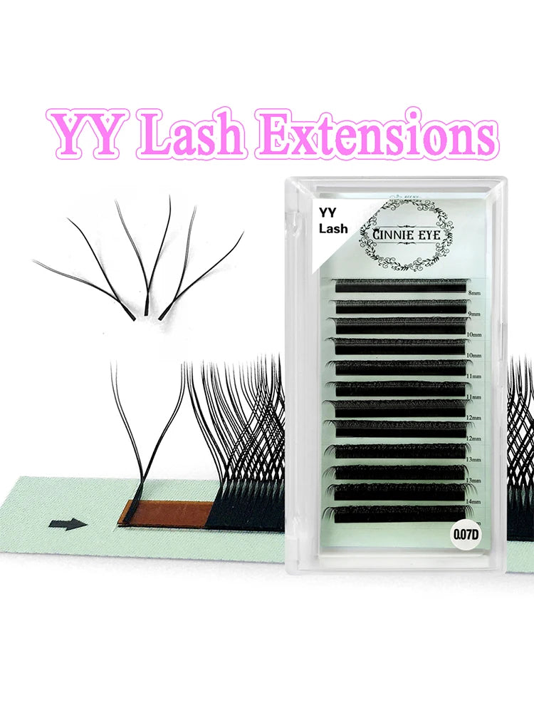 5W Eyelash Extensions YY 7mm Lash Brown Color 4DW Brazilian Premade Lash Fans Individual Cluster DIY 3D W Shape Lash Dolly Eye