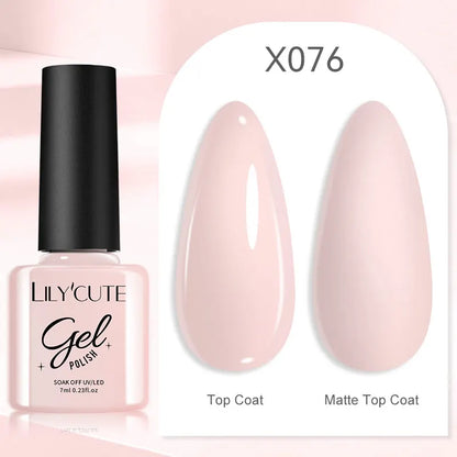 LILYCUTE 7ml Brown Red Purple Nail Gel Polish Coffee Color Series Semi Permanent UV Gel Soak off Nail Gel Varnishes For Nail Art