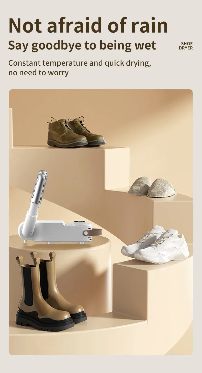 Adjustable Dryer  Shoe Dryer Intelligent Timer Quick Drying Deodorizing Sterilizing Shoe Dryer Household Shoe Warmer Heater