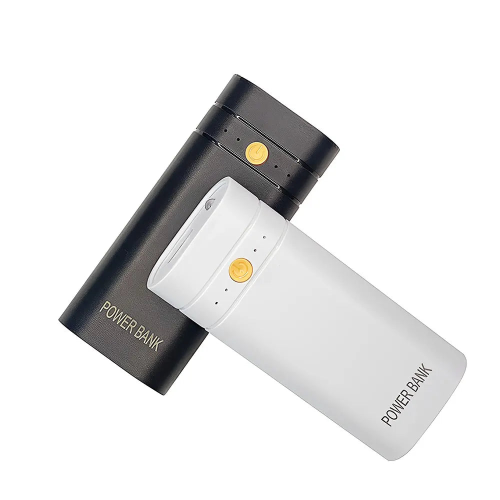 Portable 18650 Battery Charger Case 2 x 18650 DIY Power Bank Box Kit USB Output Ports 3.7V Plastic Mobile Power Supply Housing