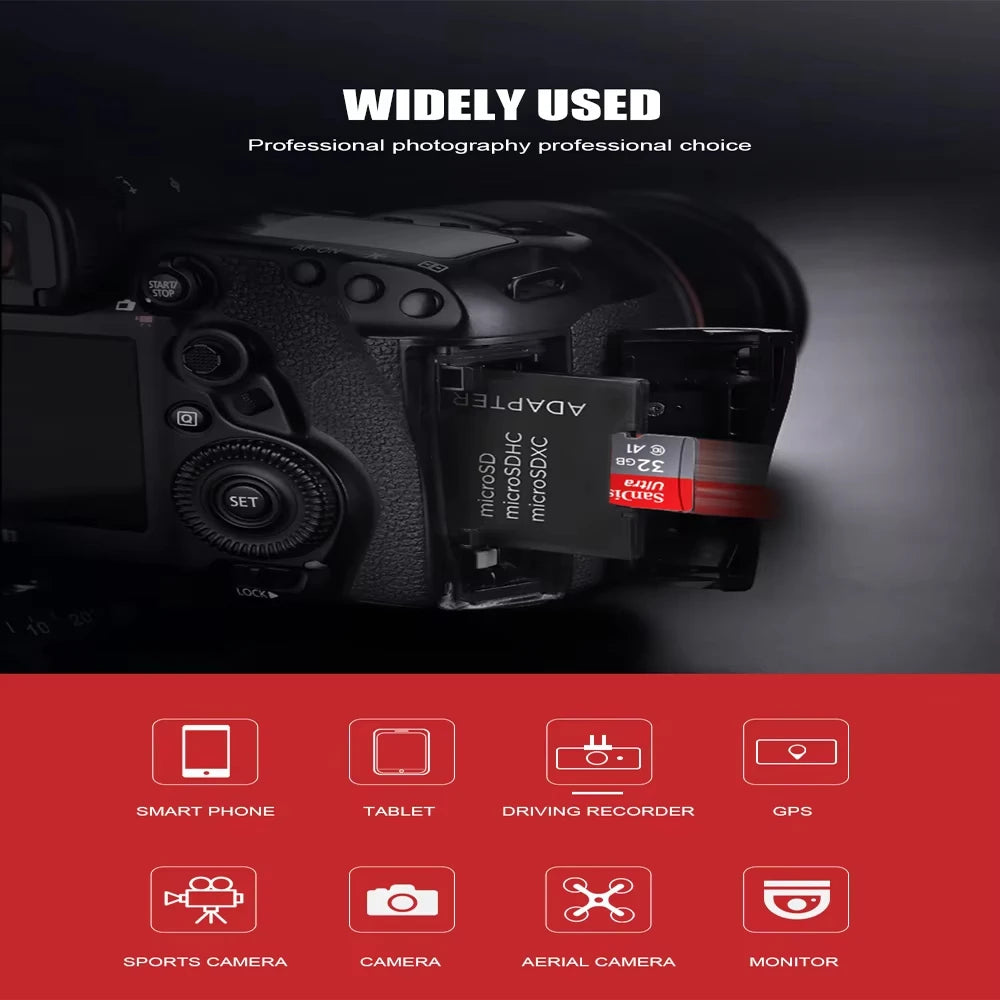 Sandisk 512GB 256GB Memory Card 128GB 64GB 32GB TF Micro SD Class A1-10 UHS-1 Flash Memory Microsd
