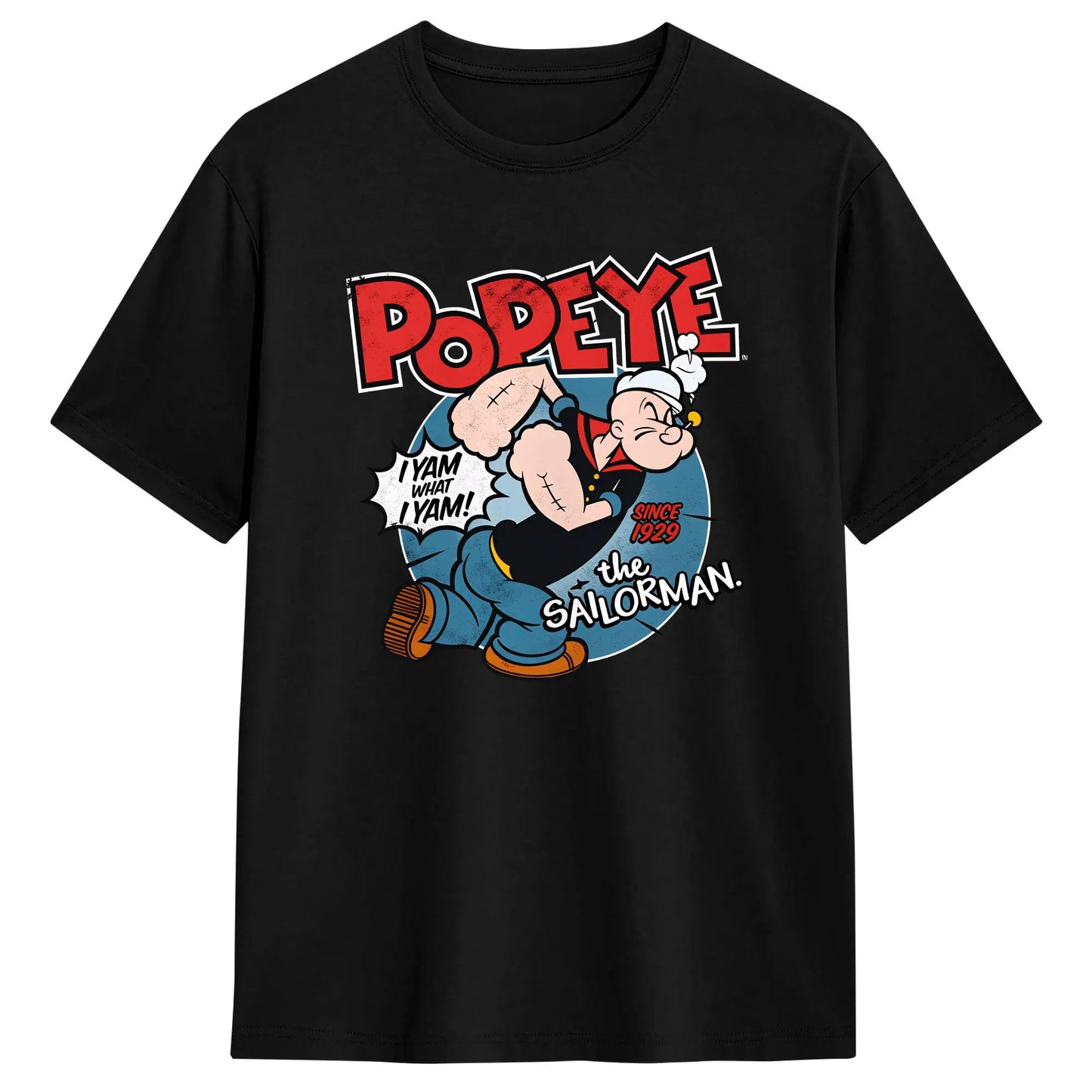 Popeyed The Sailorman I Yam What I Yam T Shirt Summer  Streetwear T-Shirts Cotton Trending Tshirt For Men's Casual Tees
