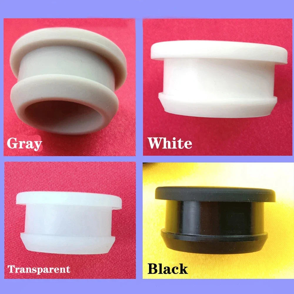 1-10Pcs 2.5-50.6mm Black Conical Snap-on Silicone Rubber T Type Plug Blanking End Caps Tube Inserts Bung Proof High Temperature