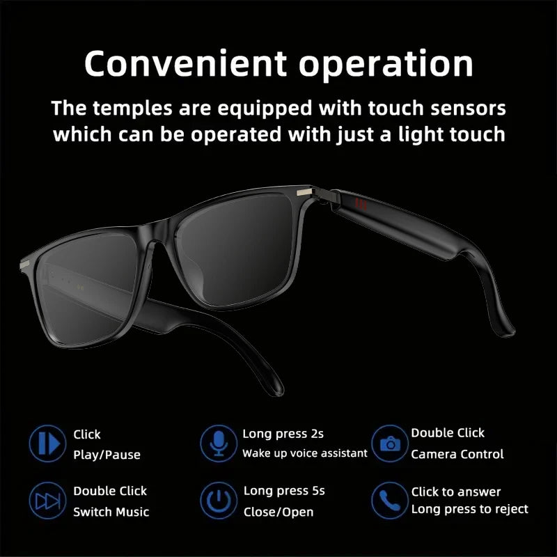 PEJE Smart photochromic glasses, Smart audio glasses, Smart Glasses Come Equipped with  bluetooth Calling, And Music Playback