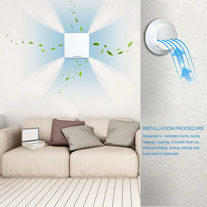 KCvents VT501WiFi 150mm Heat recovery ventilation room Ventilator Fresh Air Fan With Ceramic Hepa Filter Ventilation System Mute
