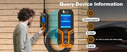 feyree EV Charger Wallbox TS-NACS Socket 32A 7KW 1Phase APP Control EVSE Portable Charging Box for Tesla Cars Models 3/Y/S/X