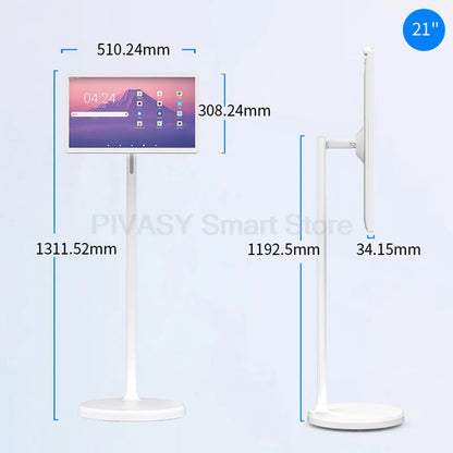 Multi-sized Touch Screen Smart TV For Fitness Wireless Casting External Camera Portable Adjustable Height Interactive Monitor