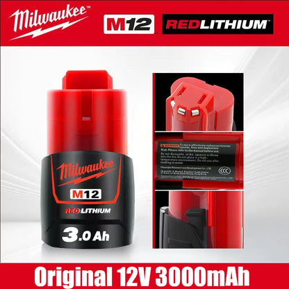 Original Milwaukee M12 battery 12V  3AH, M12HB2, M12HB3 M12-18FC charger 48-11-2402 48-11-2411 Milwaukee power tool battery