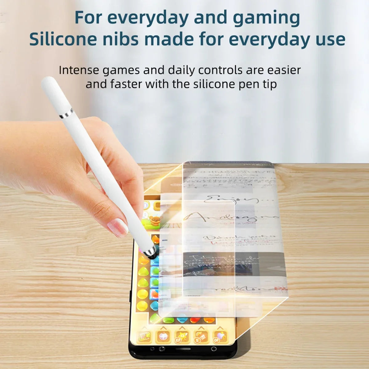 1-3PCS Smart Tablet Phone Universal 2 in 1 Capacitive Stylus Pen Drawing Pens for iPhone/Android All Capacitive Touch Screens