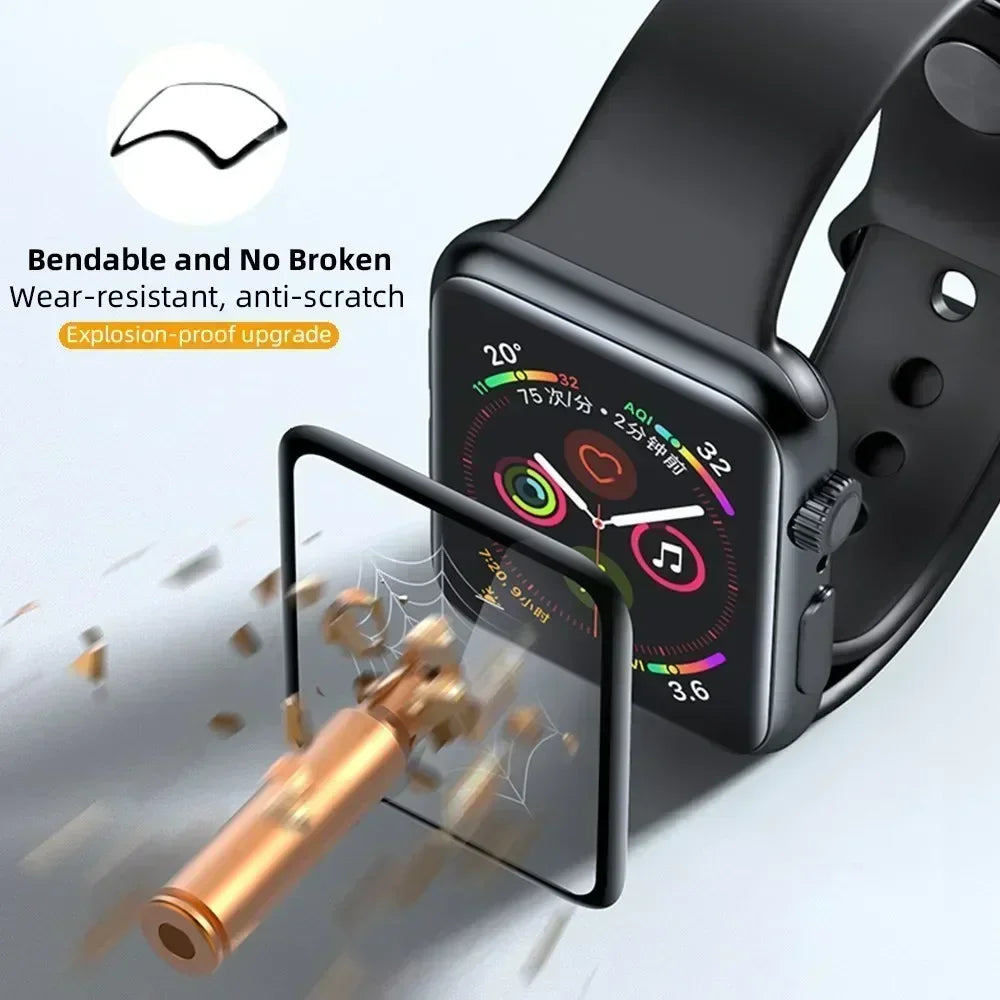1/2/3/4/5PCS Screen Protector For Apple Watch Series 10 9-8-7-6 5 Se 42-46mm ultra2 49mm 41mm-45mm-40mm-44mm 3D Film Accessories