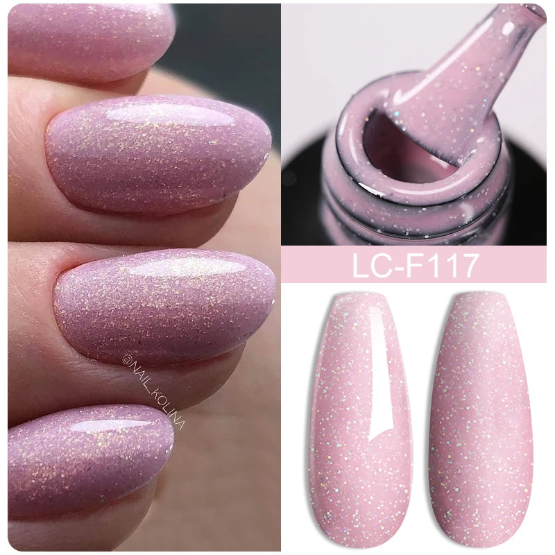 LILYCUTE 7ml White Color Gel Nail Polish Semi Permanent UV Gel Polish Gorgeous Full Coverage Soak Off UV LED Nail Gel Varnishes
