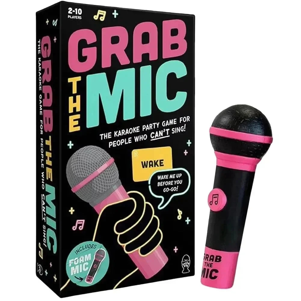 Karaoke Board Game for Family & Party, 2–10 Players, Fun Singing Card Game with 125 Lyric Cards for Adults