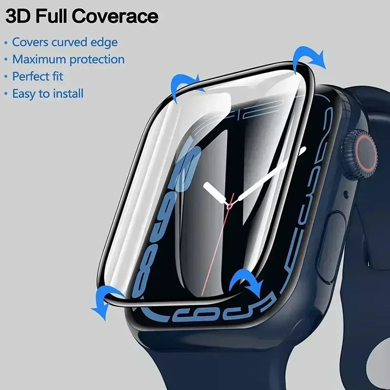 1/2/3/4/5PCS Screen Protector For Apple Watch Series 10 9-8-7-6 5 Se 42-46mm ultra2 49mm 41mm-45mm-40mm-44mm 3D Film Accessories