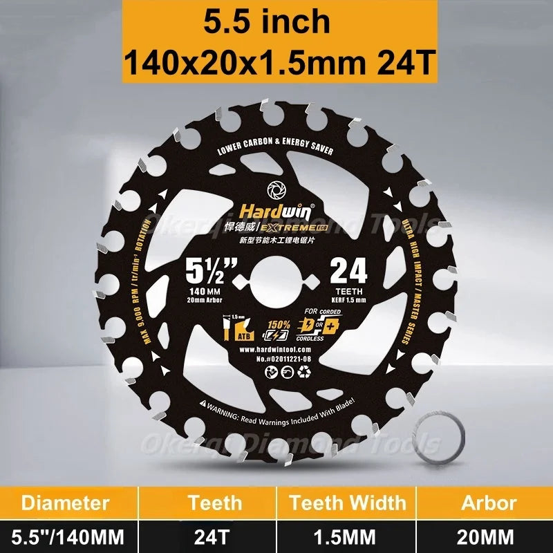 4/5/5.5/6/6.5/7.25 Inch Energy Saving Lithium Saw Blades Energy Efficient Lithium Wood Cutting Circular Saw Blade Woodworking