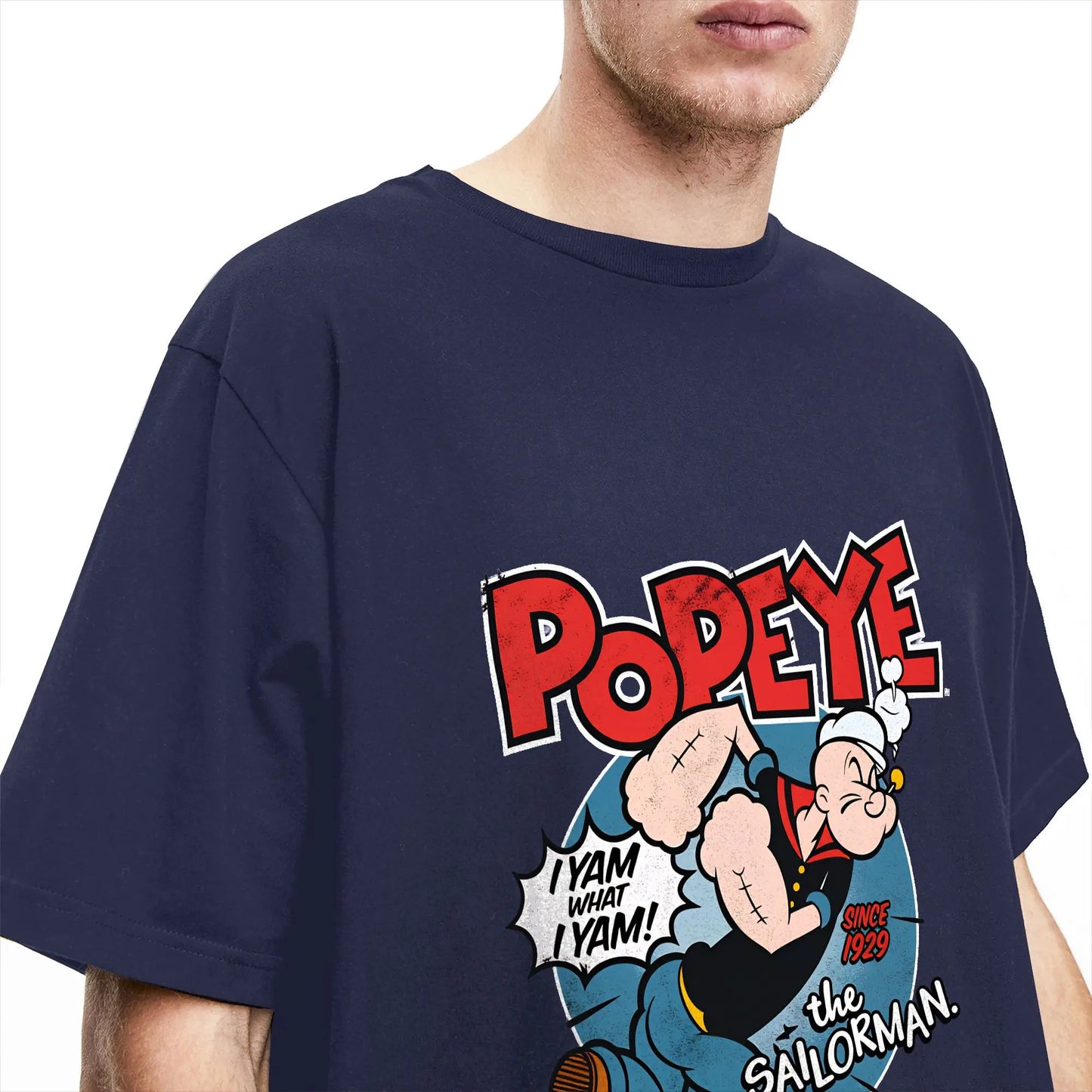 Popeyed The Sailorman I Yam What I Yam T Shirt Summer  Streetwear T-Shirts Cotton Trending Tshirt For Men's Casual Tees