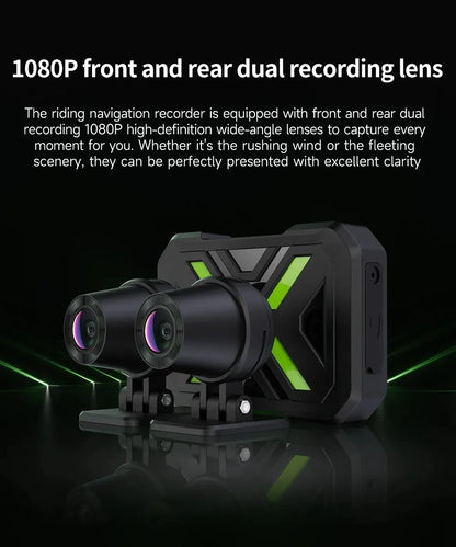 JIUYIN Dual 1080P Motorcycle DVR Full Body Waterproof Moto Camera WiFi Dash Cam Front Rear Driving Video Recorder Black Box