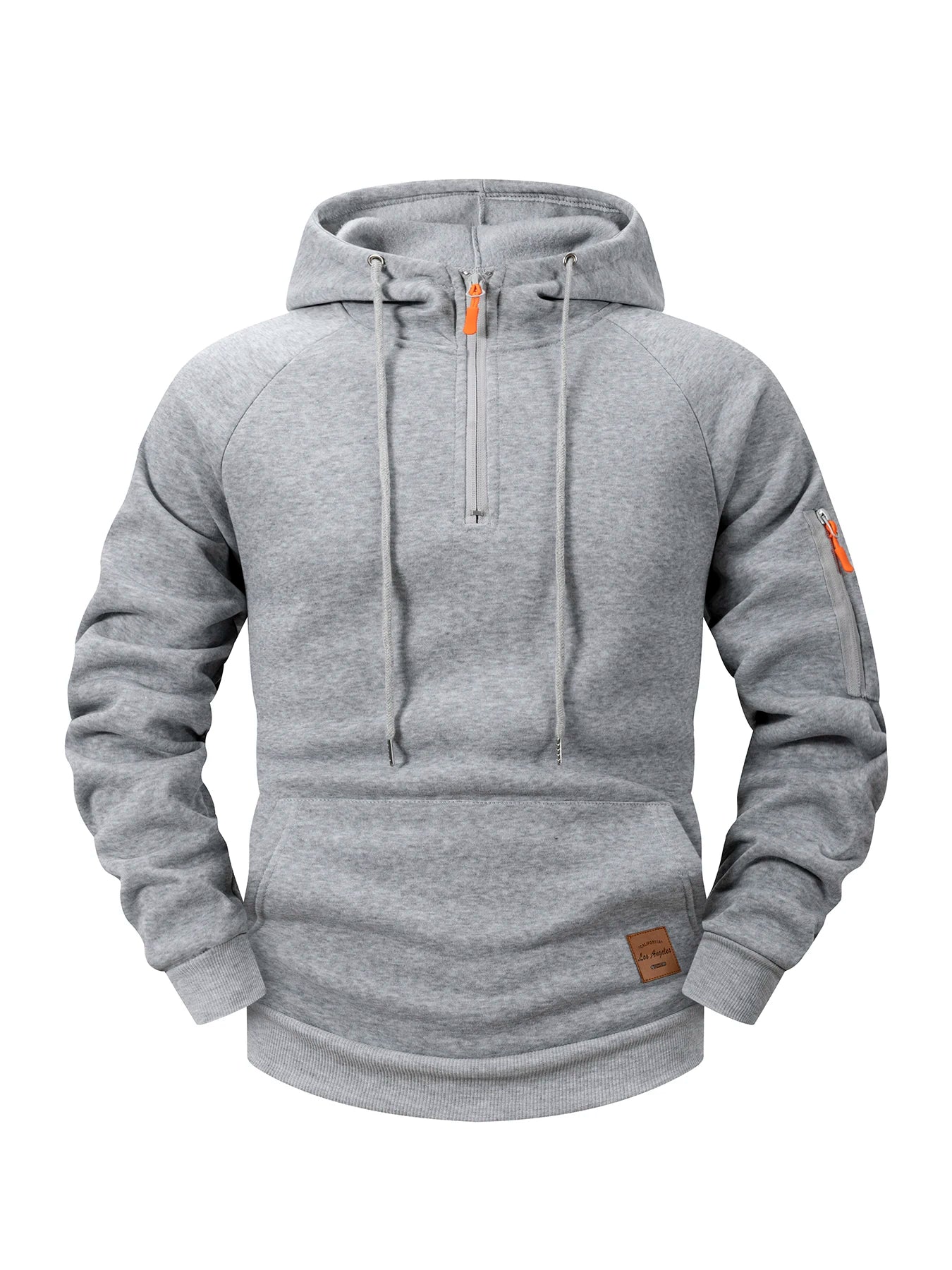 2025 Autumn/Winter Men's Hoodie Fashion Casual Sports Hoodie Retro Harajuku Long Sleeve Zipper Multi Pocket Loose Street Wear