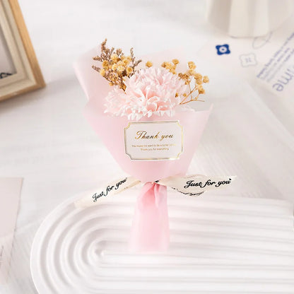 Soap Flower Carnation Bouquet Mother's Day Gift Small Bouquet Faux Flowers Perpetual Flower Companion Gift Accessories