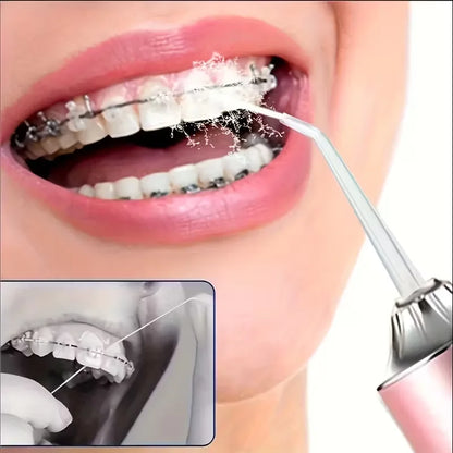 Portable Electric Water Flosser, With 4Nozzles, UsB Charging, 3 Smart Modes,Fully Automatic Handheld Oral lrrigator,Dental Clean