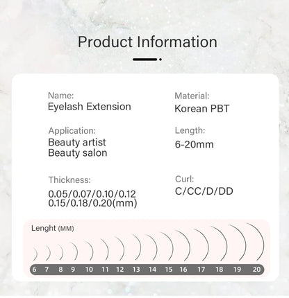Rujade All Sizes 6-20mm Individual Eyelash Extension Matte Black Premium Russian Volume Eyelash Handmade Faux Mink Lashes Cilias