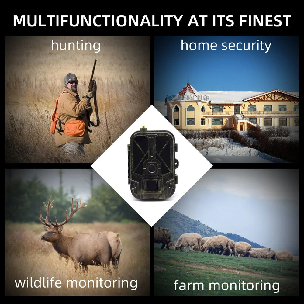 4G HD Live Video Lithium Battery Cellular Trail Camera 50MP 4K Wireless Game App Cloud Service Waterproof IP66 Wildlife Monitori