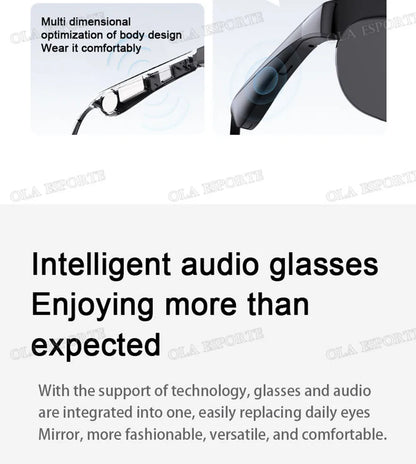 New Camera Control Smart Glasses 2025 Music Sunglasses Headphones Wireless Bluetooth Call Headset HIFI Audio glasses For Android