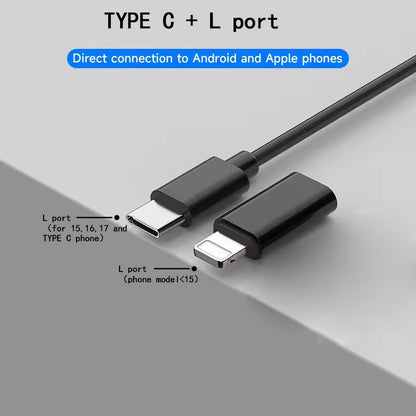 Industrial Endoscope Camera with two port for iOS/Android System HD 960P Inspection Sewer Borescope Camera for Checking Car