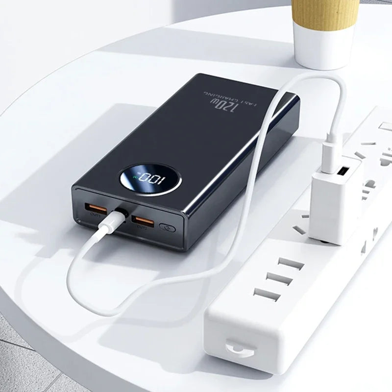 500000mAh Large Capacity Power Bank 120W Super Fast Charging With Portable Digital Display Supply For Various Phones