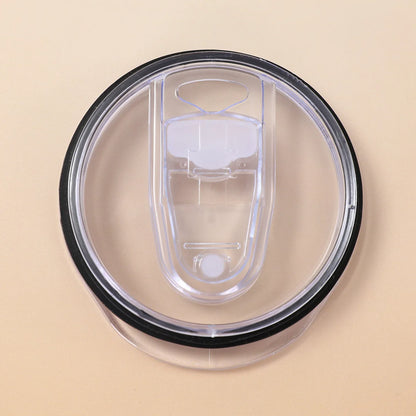 12oz 16oz 20oz 30oz Slim Straight Cup Push Lid Sealed Leak-proof Transparent Slide Lid Simple Car Cup Lid Wholesale Tapa De Taza