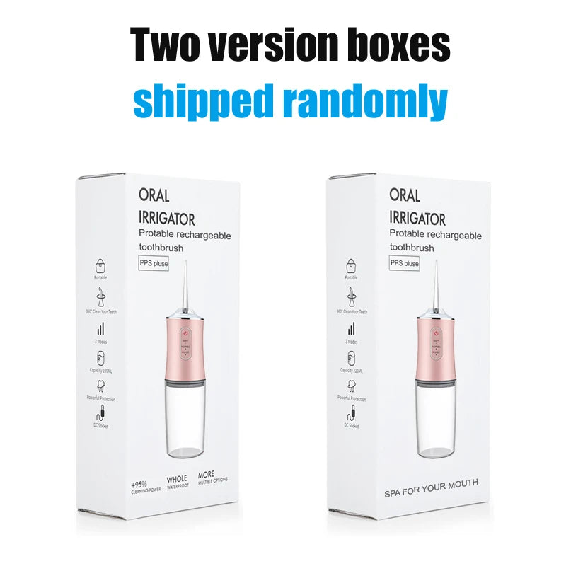 Professional Portable Cordless Water Flosserfor Teeth, Rechargeable Oral Irrigator with 3 Modes & Water Drill, IPX7 Waterproof