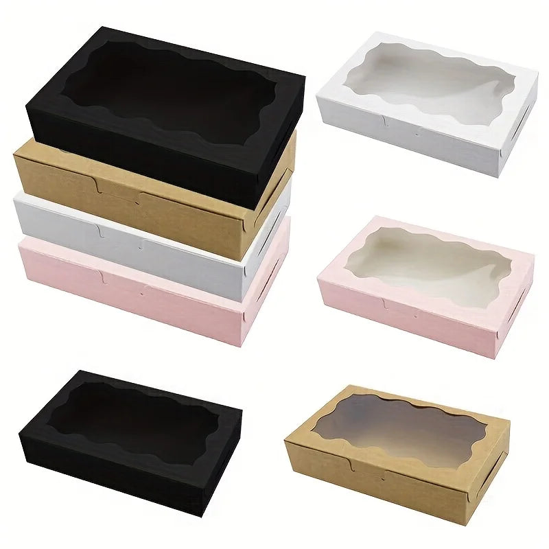 10/20/50pcs paper gift box with display window, suitable for wedding, birthday, holiday mother's day and other occasions