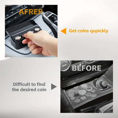 Car coin storage box - Suitable for home and car use - Money box - Universal for most car models to store and retrieve coins