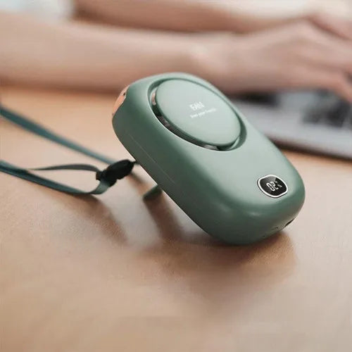 Customizable Portable Hanging Neck Fan Air Cooler Summer Waist Clip Fan Digital Display Mini Electric Fan Mute Neckband Fans