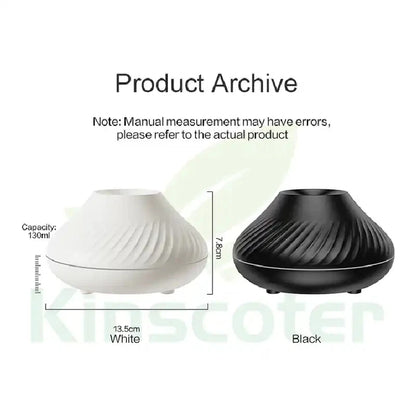 Flame Aroma Diffuser Humidifier With Colorful Essential Oil Diffuser  7 Color LED Light Portable Desktop  Air Humidifier