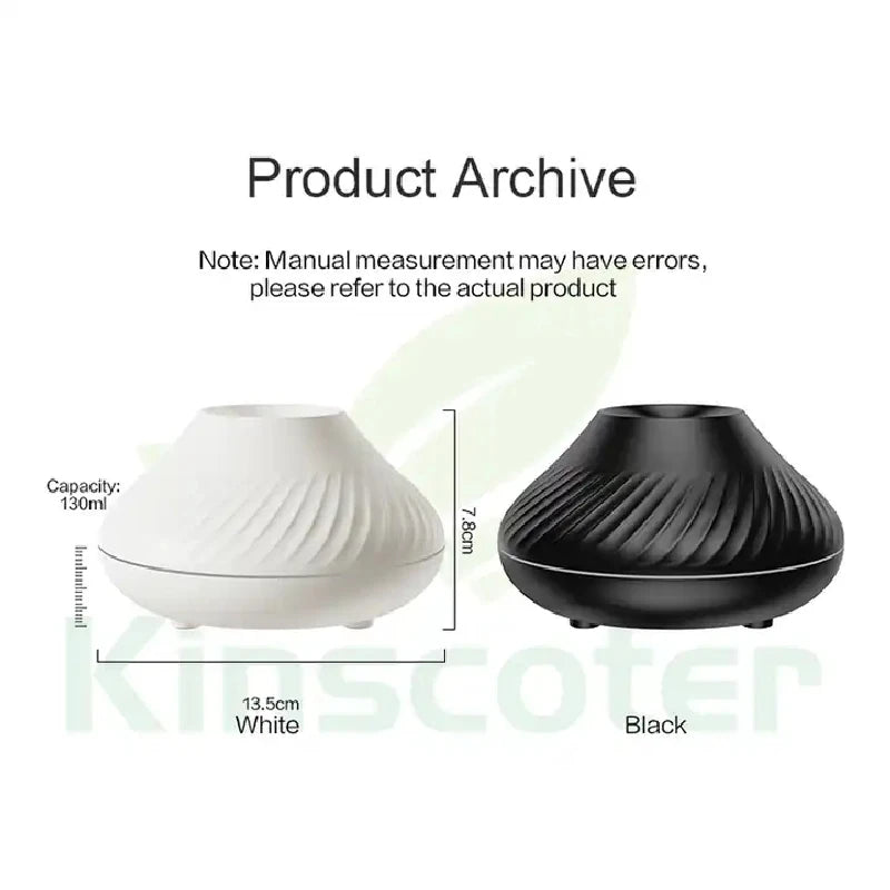 Flame Aroma Diffuser Humidifier With Colorful Essential Oil Diffuser  7 Color LED Light Portable Desktop  Air Humidifier
