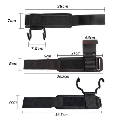 1PairWeight Lifting Hook Grips With Wrist Wraps Hand-Bar Wrist Strap Gym Fitness Hook Weight Strap Pull-Ups Power Lifting Gloves