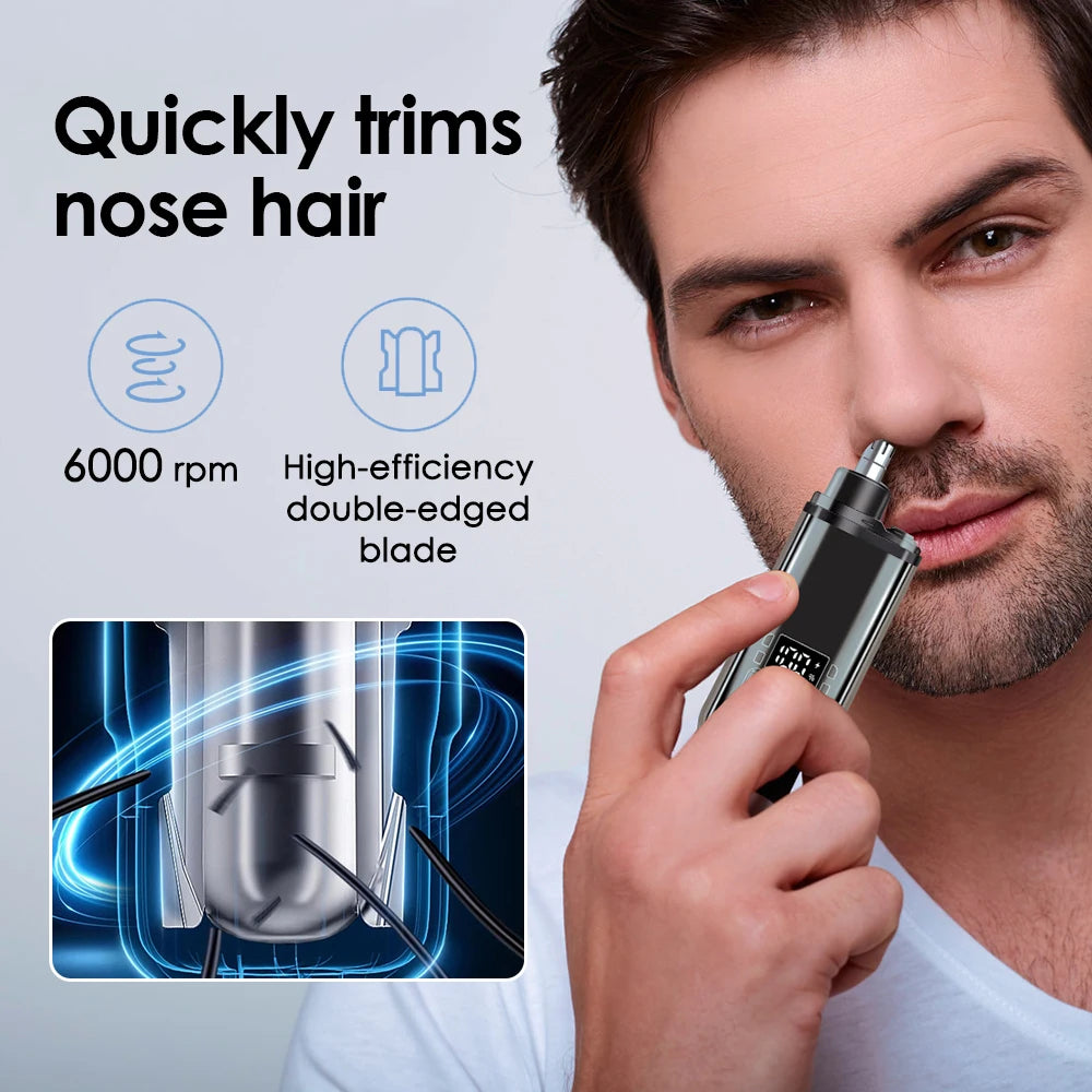 Electric Nose Hair Clipper Rechargeable Automatic Shaving Nose Trimmer Unisex Professional Washable Painless Nose Hair Trimmer