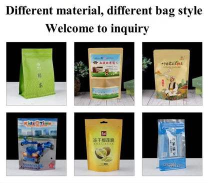 100PCS Stand-up Kraft Paper Foil Ziplock Storage Bag DIY Custom Logo Matcha Cocoa Powder Coffee Tea Spice Candy Beaf Pouches