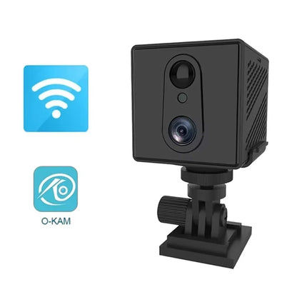 5MP 4G SIM Card Mini Camera Indoor Night Vision Surveillance Security Monitoring Rechargeable 3000 mAh Battery Powered Home Cam