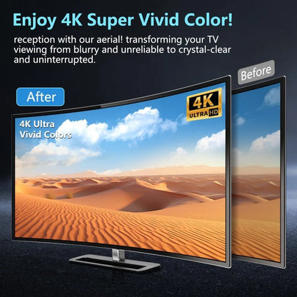 VUELVE Indoor and Outdoor Digital TV Antenna 4K 1080P HD TV Antenna Uhf Dvb-T2 Antenna For Free Local Channels
